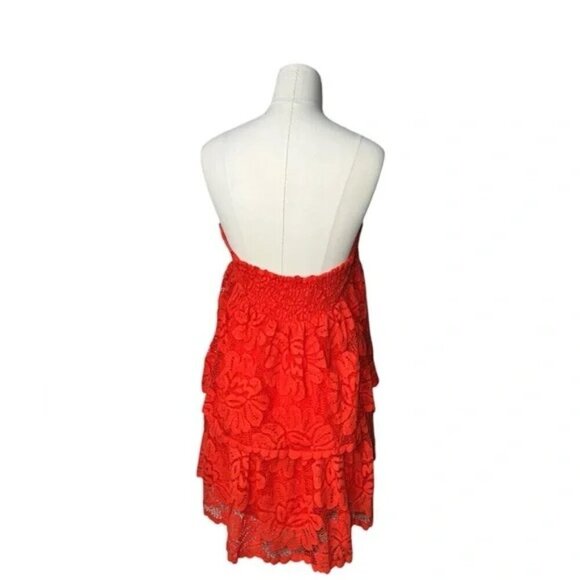 NWT Anthropologie Maeve Strapless Lace Mini Dress size Large - Picture 5 of 7